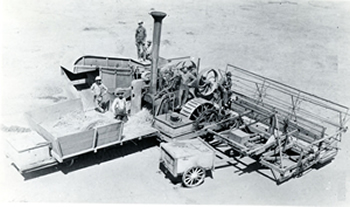 First Self-Propelled Combine